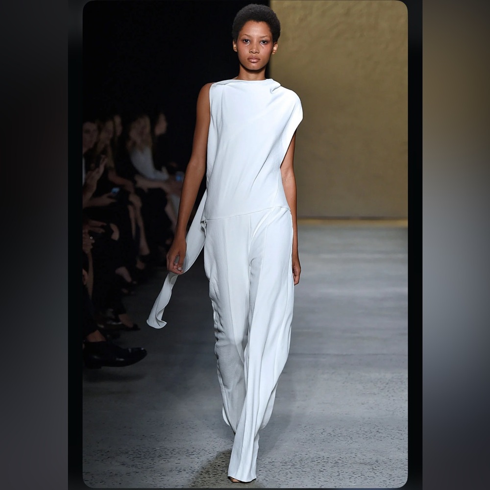 NWT Narciso Rodriguez Runway White Pant Jumpsuit - 8